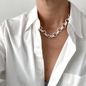 Ralph Laurent Silver Chunky necklace